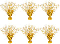 6 Pack Metallic Foil Spary Centerpieces for Tables, Gold Centerpieces for Tables Decorations, Star Brust Table Centerpieces for Birthday Graduation Wedding Baby Shower Party by Unknown