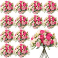 Geosar 16 Bundles Artificial Peonies Flowers,Champagne,Pink by Geosar