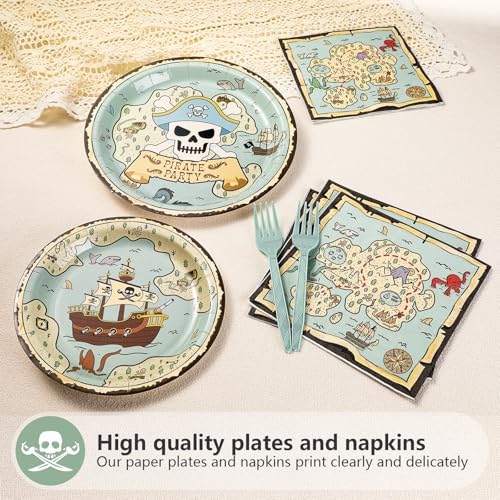 Grencian 96Pcs Pirate Party Decorations for Kids, Serve 24 - Image 4