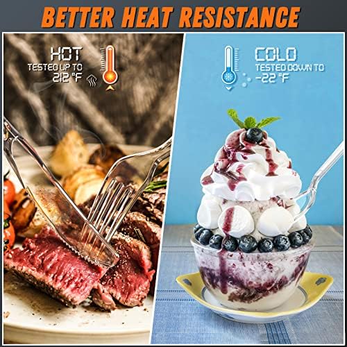 360 Count Plastic Silverware Heavy Duty, 120 Forks, 120 Spoons, 120 Knives - Image 5