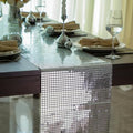 13 X 72 Inches Silver Disco Party Table Runner Glitter Mirror Decor 2Pcs by Snowkingdom