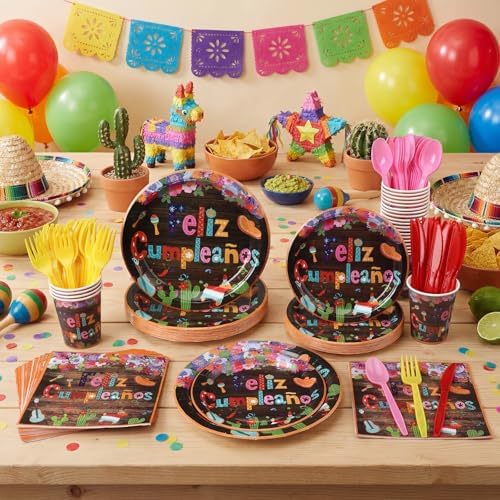 168 Mexican Birthday Party Decorations Set Fiesta Party Supplies - Image 2