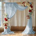 Pack of 2 Wedding Arch Drape Panel Fabric 30" x 75ft - Baby Blue by MDS