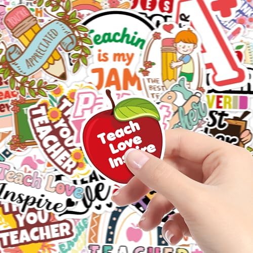 Teacher Appreciation Gifts – 100 PCS Funny Teacher Stickers | Teacher Appreciation Decorations - Teacher Must Haves Supplies Stuff Essentials Games Toys Gifts for School Classroom Students - Image 3