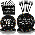 Grencian 96 Pcs iFriends Themed 30th Birthday Party Decorations, Serves 24 by Grencian