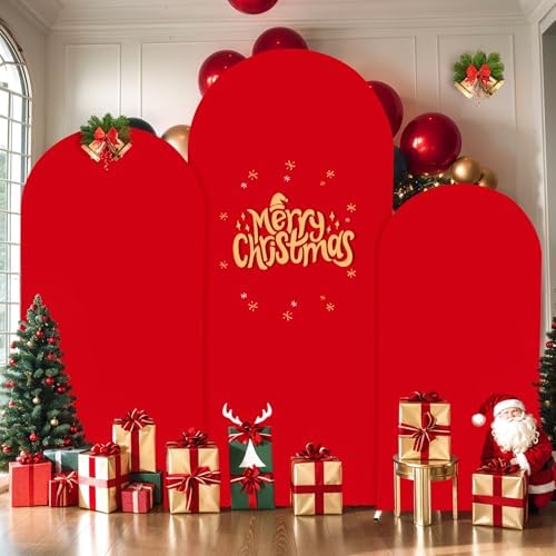 6 ft Arch Backdrop Cover Red - Double-Sided Spandex Arch Covers Stretchy Backdrop for Balloon Arches Birthday Party Baby Shower Banquet Wedding Photo Background - Image 7