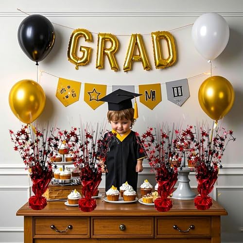 FUBININA Graduation Table Centerpiece Party Decoration Foil Spray Tabletop - Image 6