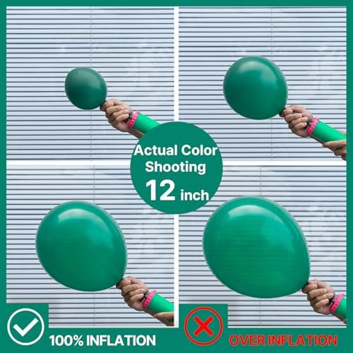 PartyWoo Dark Green Balloons 50pcs Emerald Hunter Forest Green Boho Neutral - Image 3