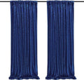 Poise3EHome 2Pcs 2Ft x 8Ft Navy Blue Sequin Backdrop Curtain,Navy Blue Glitter Photography Background for Independence Day,Memorial Day,Labor Day,Veterans Day by Poise3EHome