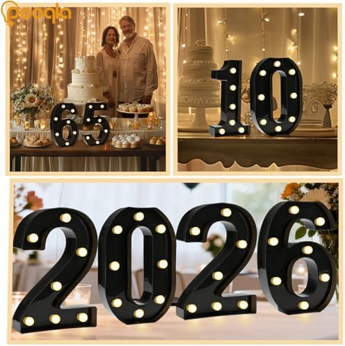 Pooqla Black Light Up Numbers, 16th Birthday Decorations for Boys - Image 6