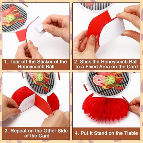 JULMELON 9Pcs BBQ Baby Shower Decorations, Picnic Party Centerpieces - Image 4