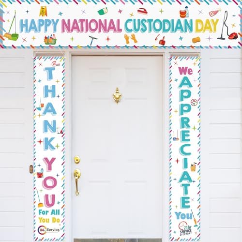 SmoothNovelty 3 Pcs Multicolor National Custodian Day Banner by SmoothNovelty