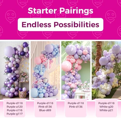 Bezente Pastel Purple Latex Round Helium Party Balloons 30 Pack 18 inch - Image 5
