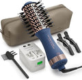 Dual Voltage Travel Hair Dryer Brush, 2 Inch Oval Shape Mini Hot Air Brush by Olaermoso