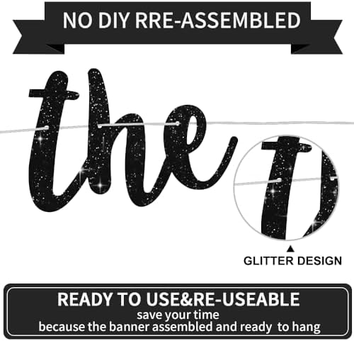 BEISHIDA Black Pre-Strung Glitter The Beginning of A New Chapter Banner - Image 2