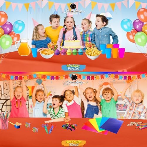 Grandipity Plastic Table Cloth Disposable 12 Pack 54” x 108” Rectangle - Image 4