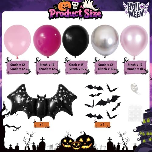 Pink Halloween Balloon Arch Garland Kit, Spooky Halloween Birthday Decor - Image 2