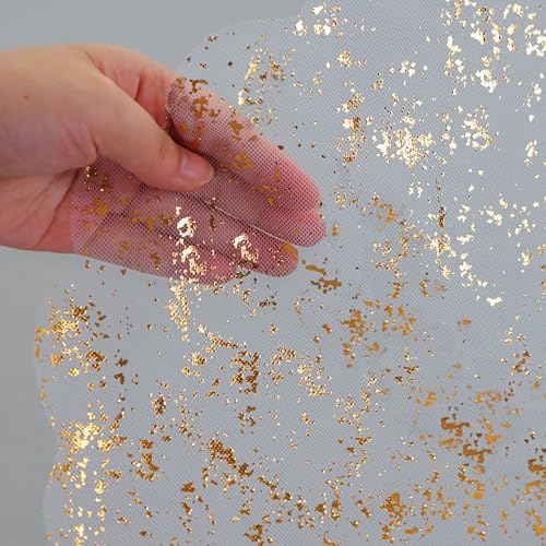50 Pcs Gold Placemats Scalloped Round 13" Disposable Metallic Foil Charger - Image 4