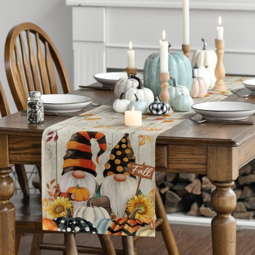 Artoid Mode 210 GSM Fall Table Runner Home Party Decor 13x90 Inch - Image 3