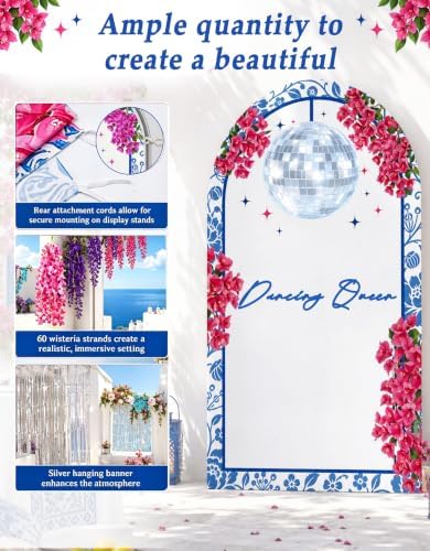190PCS Mamma Mia Party Decorations Balloons 6.5FT Banner ， Dancing Queen - Image 5
