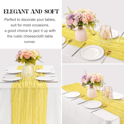 10FT Cheesecloth Table Runner Boho Party Home Decorations - Image 5