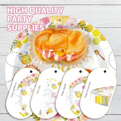 96Pcs Bee 2nd Birthday Party Decoration for Girl Birthday Serves 24 - Image 6