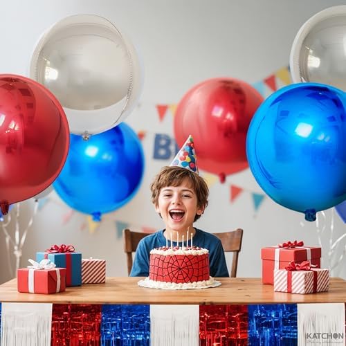 22 Inch Red White and Blue Foil Balloons - Pack of 6 Labor Day Decorations - Image 5