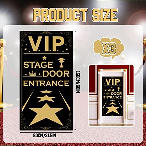 Juexica 3 Pcs VIP Stage Door Entrance 60 x 31.5" Red Carpet Party Decor - Image 2