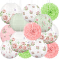 Renbuzhu 13Pcs Spring Wildflower Party Decorations Paper Lanterns Set by Renbuzhu