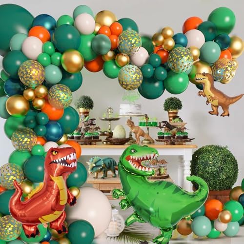 Amandir 165Pcs Dinosaur Balloons Arch Garland Kit Dino Birthday Decorations - Image 6