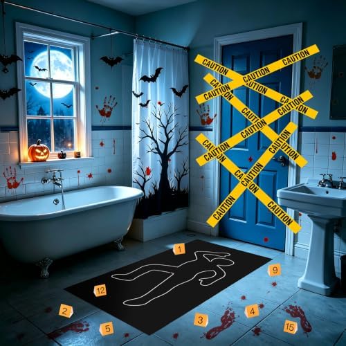 36 Pieces Halloween Crime Scene Decorations Kit Decor - Image 4