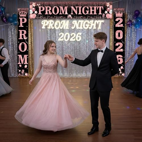 Smoothnovelty 3 Pcs Pink Prom Night Banner - Image 4
