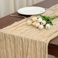 3 Pack Sand Cheesecloth Table Runner 120 Inch Boho Wedding Decor by Fixwal
