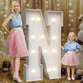 4FT Light Up Marquee Letter N - Large Foam Board Mosaic Kit by Teebloom