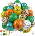 Jungle Safari Balloons, 50 Pcs Animal Print Balloons for Birthday Party by Paready