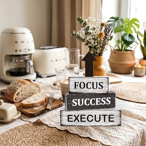 4 Pcs Inspirational Wooden Tray Decor, Motivational Table Decorations Gifts - Image 5