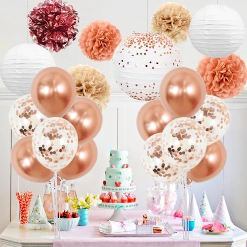 TONIFUL 4 Set Rose Gold Balloons Stand Balloon Centerpiece for Table Decor - Image 5