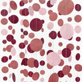 Burgundy Dusty Pink Decorations Circle Dot Garland Maroon Pink Hanging Polka Dot Streamer Banner for Wedding Birthday Bridal Shower Engagement Graduation Anniversary Garnet Party Supplies by pinkblume