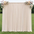 MEETSKY Beige Backdrop Curtains 10ft x 10ft for Wedding Birthday Baby Shower Photography Backdrop Fabric Curtains Drapes Home Window Decorations Rod Pocket Window Drapes,5ft x 10ft, 2 Panels by MEETSKY