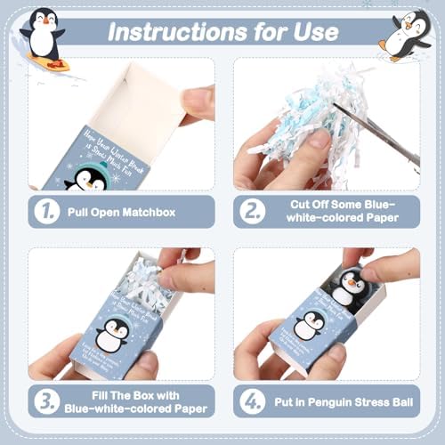 36 Sets Winter Break Gifts Penguin Holiday Party Favors with Boxes - Image 3