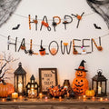 Norme 2pcs Halloween Banner Iron Craft Pumpkin Ghost 6.6 ft Halloween Decor by Norme