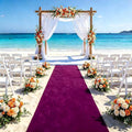 FUHSY Aisle Runner Purple Carpet Runner for Party 4x30 FT Velvet Aisle Runner for Wedding Ceremony Indoor Outdoor Church Runway Carpet Wedding Walkway Runner for Bridal Shower Hallway Decor by FUHSY