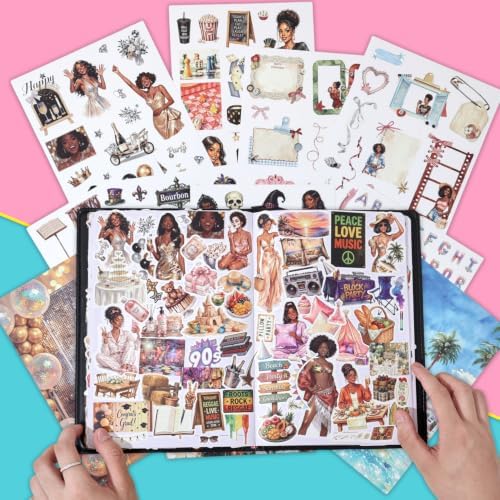 250+ Black Girl Vinyl Decal Stickers Book for Planners, Laptop, Journals - Image 7
