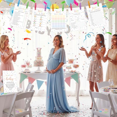 Patelai 322 Pcs Baby Shower Games Don't Say Baby Sign Clothespins Cards - Image 6