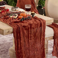 6 Pack Terracotta Cheesecloth Table Runner Boho Gauze Fall Decor by Playieer