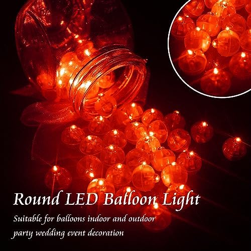 100pcs Balloon Lights Mini LED Lights Round Long Standby Time Multicolor Ball Light Paper Lantern Balloons Lights for Birthday Party Christmas Halloween Decoration with Hook (Red, 100pcs) - Image 5