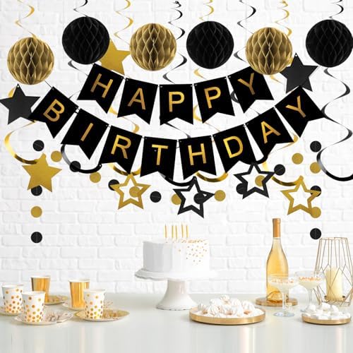 meowtastic Birthday Decorations Happy Birthday Banner with Honeycomb Balls - Image 2