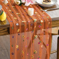 Artoid Mode Caramel Daisy Gauze Table Runner 120 Inch 10FT by ArtoidMode