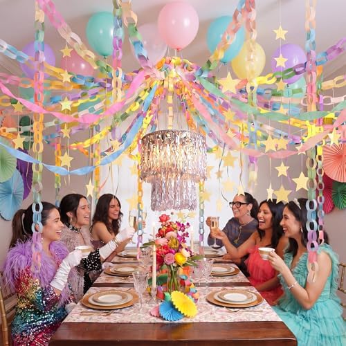 Fancy Princess Birthday Party Decor Garland, Pastel, Small, 8 Pcs - Image 4