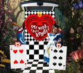 Alice Party Decorations,Trunk or Treat Car Decorations Kit for SUV ,Wonderland Backdrop&Queen of Hearts Solider Stand Cards for Themed Tea&Birthday Party Costume Kits (Red) by BRALEO